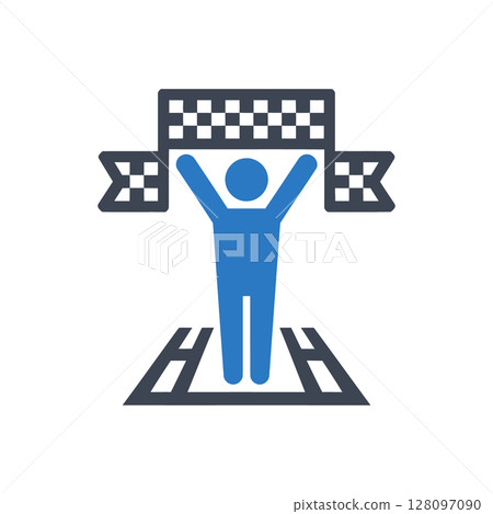 Winning Race Celebration Icon Winning Race Celebration Icon 128097090