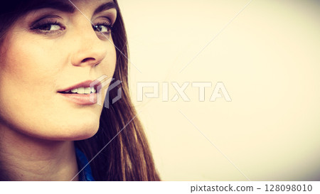 Portrait of young girl smiling Portrait of young girl smiling 128098010