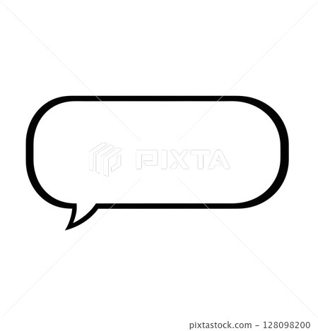 Blank Speech Bubble Text Message Communication Dialog Box Graphic Element 128098200
