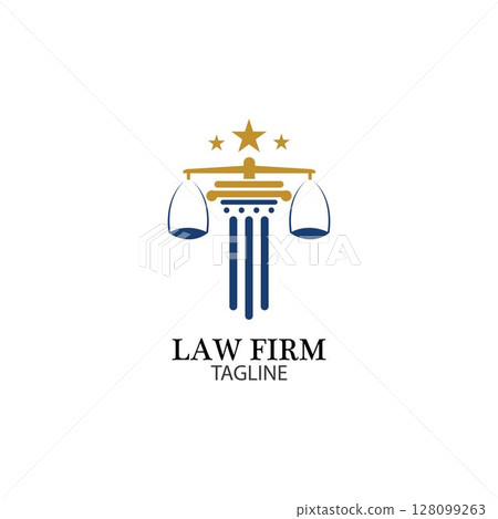 Law Firm logo and icon design template-vector Law Firm logo and icon design template-vector 128099263
