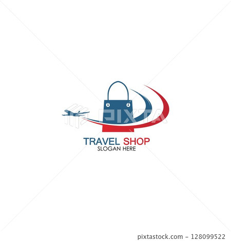 Travel Shopping logo design template 128099522
