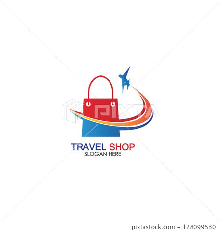 Travel Shopping logo design template 128099530