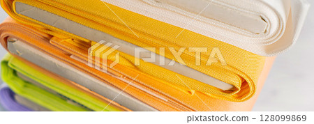 Fabric for embroidery. Color canvas in the shop for embroidery. Accessories for hobbies 128099869