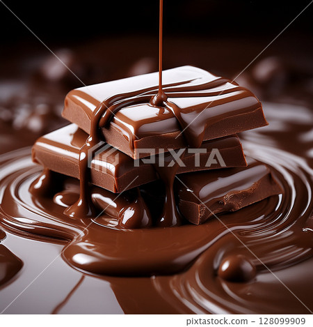 Melting chocolate 128099909