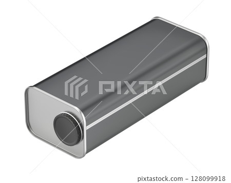 Blank square tin can for olive oil, motor oil or other liquids 128099918