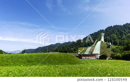 Springboard on Olympic stadium in Garmisch-Partenkirchen 128100549