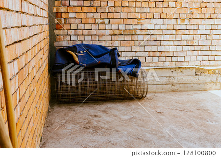 Close up roll of metal net. Textured and Background. High quality photo 128100800