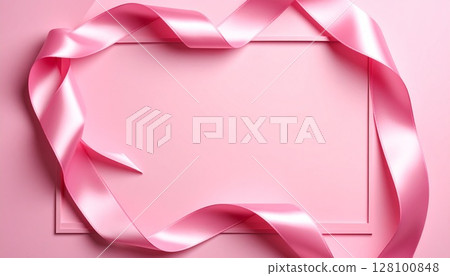 Pink ribbon frame 4 128100848