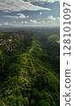 Aerial view of artist trail in Ubud, Bali. 128101097