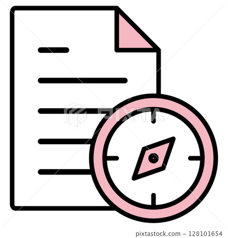 Illustration icon material: Compass file 158 128101654