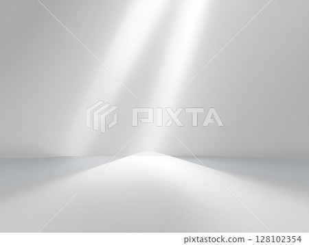 聚光燈照亮的白色背景 聚光燈照亮的白色背景 128102354