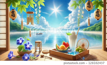 一家可以欣賞夏日海景的傳統日式咖啡館 128102437