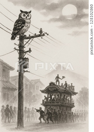 貓頭鷹之旅第11卷節日生成AI 128102860