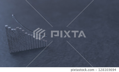 The Chart Arrow up for Business concept 3d Rendering. The Chart Arrow up for Business concept 3d Rendering. 128103694