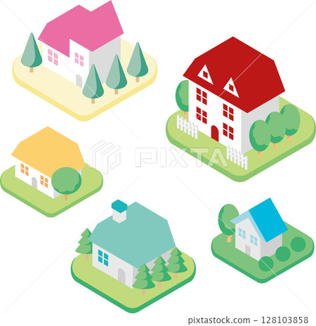 Isometric house icon residential building architecture real estate cityscape business decoration design illustration Isometric house icon residential building architecture real estate cityscape business decoration design illustration 128103858