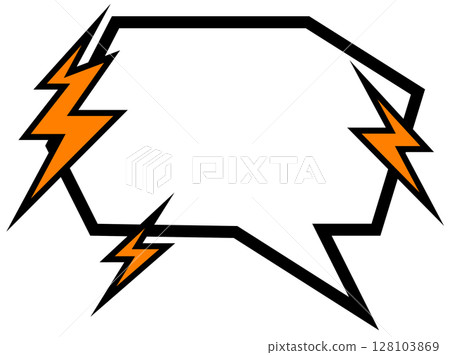 Comic book speech bubble illustrations for expressing anger or indignation 128103869