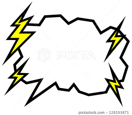 Comic book speech bubble illustrations for expressing anger or indignation 128103871