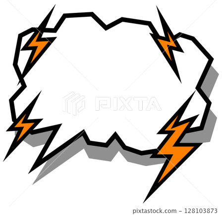 Comic book speech bubble illustrations for expressing anger or indignation 128103873