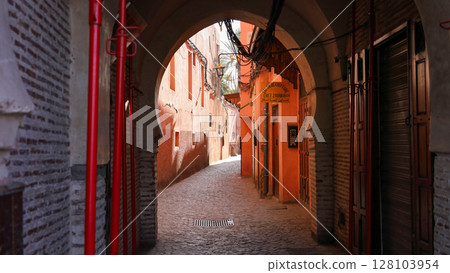 Morocco, Marrakech, old medina city view 128103954