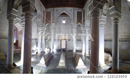 Morocco, Marrakech, old medina city, Saadian tombs 128103959