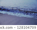 Waves crashing on the shore at Tsuzumigaura Beach 128104709