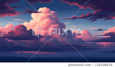 A skyscape with dreamy colorful clouds A skyscape with dreamy colorful clouds 128106639