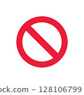 No entry sign or stop symbol 128106799