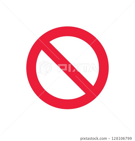 No entry sign or stop symbol No entry sign or stop symbol 128106799
