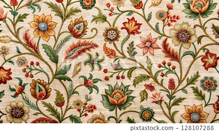 Lahore Pakistan fabric pattern seamless Background 128107288