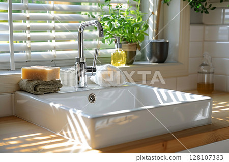 Clean sink area 128107383