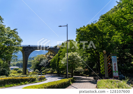 七澤森林公園：橫跨新綠的拱橋（神奈川縣厚木市） 128107600