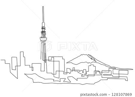 東京晴空塔城市景觀一覽 日本東京晴空塔 128107869