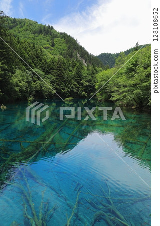 The spectacular view of Jiuzhaigou The spectacular view of Jiuzhaigou 128108652