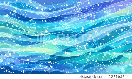 藍色曲線的酷炫插圖 128108744