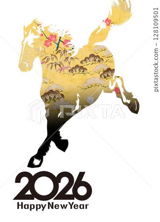2026年新年賀卡 2026年新年賀卡 128109501