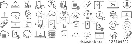 向量單色線圖示設定上傳 128109732