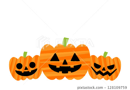 萬聖節南瓜向量插圖南瓜燈南瓜燈 128109759