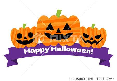 Halloween vector illustration pumpkin Halloween vector illustration pumpkin 128109762