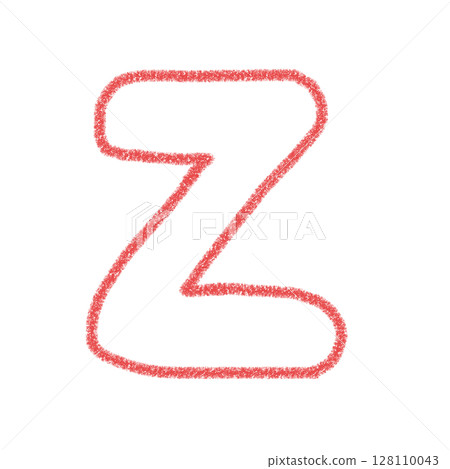 字母Z 手寫字母 可愛素材 紅色 插圖 素材 圖標 128110043