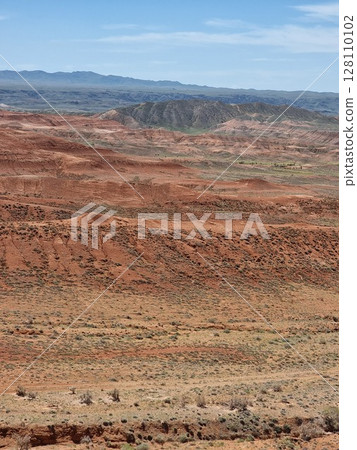 Beautiful view of nature. Picturesque desert landscape. 128110102