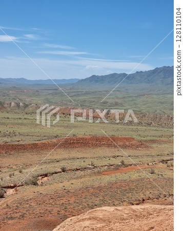 Beautiful View Of Mountain Valley And Desert Beautiful View Of Mountain Valley And Desert 128110104