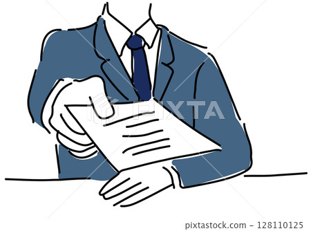 Businessman's hand giving out documents Businessman's hand giving out documents 128110125