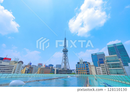 Nagoya TV Tower as seen from a water spaceship, Nagoya, Aichi Prefecture 128110130