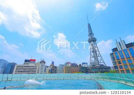 Nagoya TV Tower as seen from a water spaceship, Nagoya, Aichi Prefecture 128110134