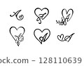 Heart and A line design 128110639