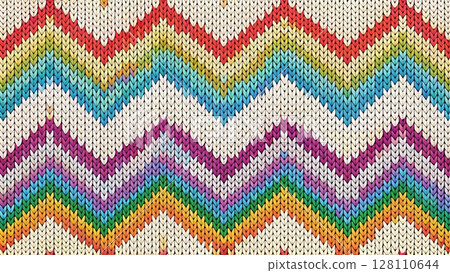 Zigzag Lurex Knit Fabric with 4-Way Stretch for Fashion and Crafts Vector Background Zigzag Lurex Knit Fabric with 4-Way Stretch for Fashion and Crafts Vector Background 128110644