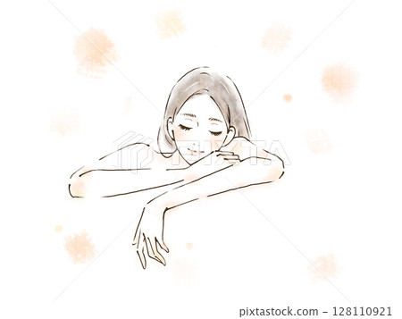 放鬆的女性幸福感 128110921