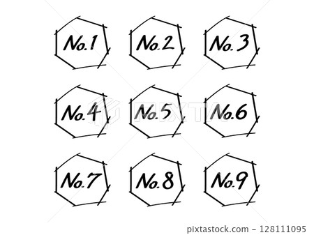 Simple handwritten numbers 128111095