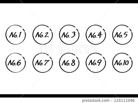 Simple handwritten numbers 128111096