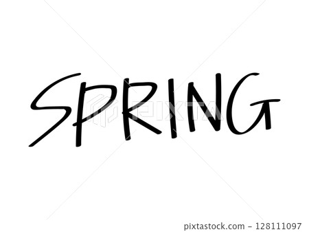 Spring handwritten lettering 128111097